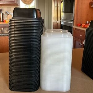 50 small plastic take out containers